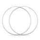 Melchior Jewellery pair of large polished sterling silver rhodium plated hoop earrings thin lightweight