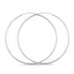 Melchior Jewellery women sterling silver rhodium plated hoop earrings large thin classic pair