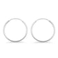 Melchior Jewellery sterling silver rhodium plated hoop earrings medium minimalist womens everyday wear