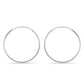 Melchior Jewellery minimalist round sterling silver rhodium plated hoop earrings for women polished finish