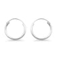 Melchior Jewellery sterling silver rhodium plated hoop earrings polished small hoop pair