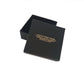 Open Melchior Jewellery black ring box for sterling silver solitaire engagement ring presentation