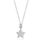 Melchior Jewellery sterling silver star necklace with sparkling gemstone pendant on chain