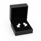 Melchior Jewellery sterling silver star stud earrings displayed in black presentation box