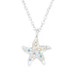Melchior Jewellery sterling silver starfish necklace with sparkling crystal accents on delicate chain