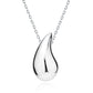 Sentiell sterling silver teardrop pendant necklace with smooth polished finish on delicate chain