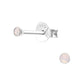 Melchior Jewellery sterling silver tiny stud earrings with pale pink crystal for children