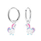 Melchior Jewellery unicorn dangle earrings for kids with colourful enamel unicorn charms