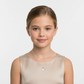 Young girl wearing a Melchior Jewellery unicorn necklace for girls with a silver chain