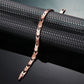 Melchior Jewellery womens copper magnetic bracelet in polished rose copper link design with secure clasp