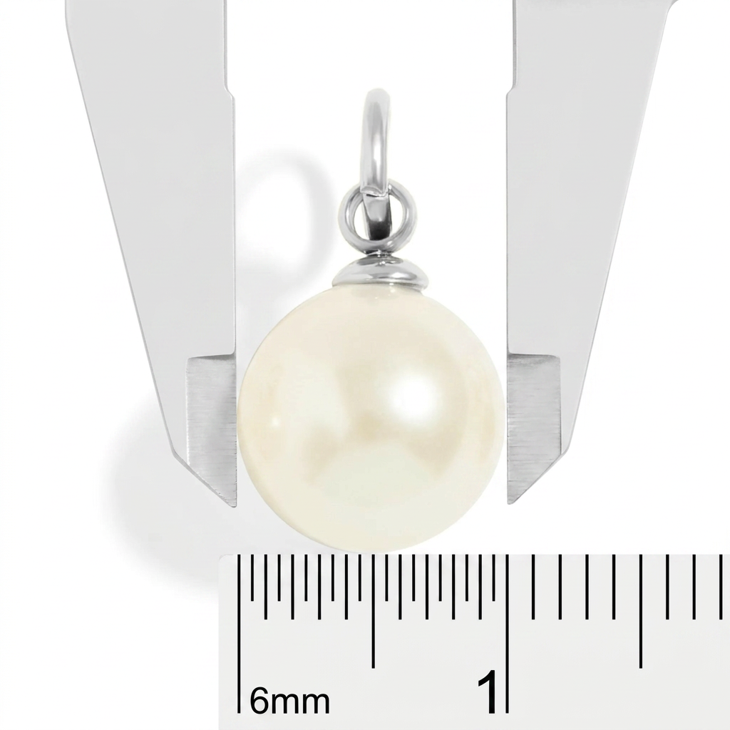 Stainless Steel Glass Pearl Charm - Melchior Jewellery 