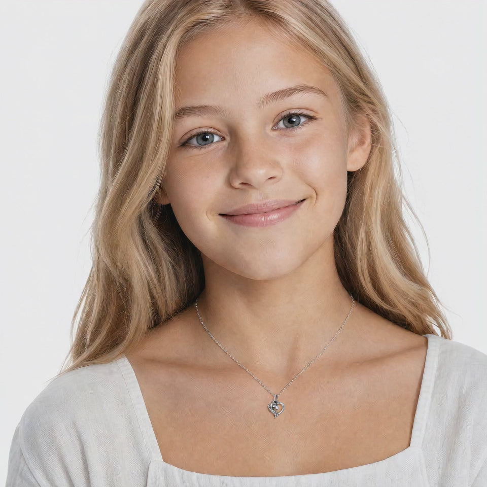 Girls sterling silver horse heart necklace Video