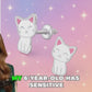 Kids silver cat screw back earrings - Sterling Silver