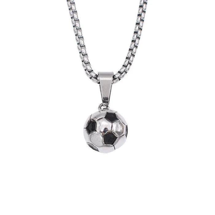 Stainless Steel Football Necklace