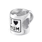 Sterling Silver "I Love Mum" Charm Bead