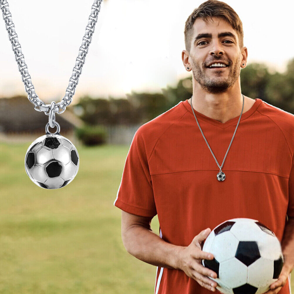 Stainless Steel Football Necklace