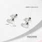 Sterling Silver Kids Bezel CZ Heart Screw Back Earrings