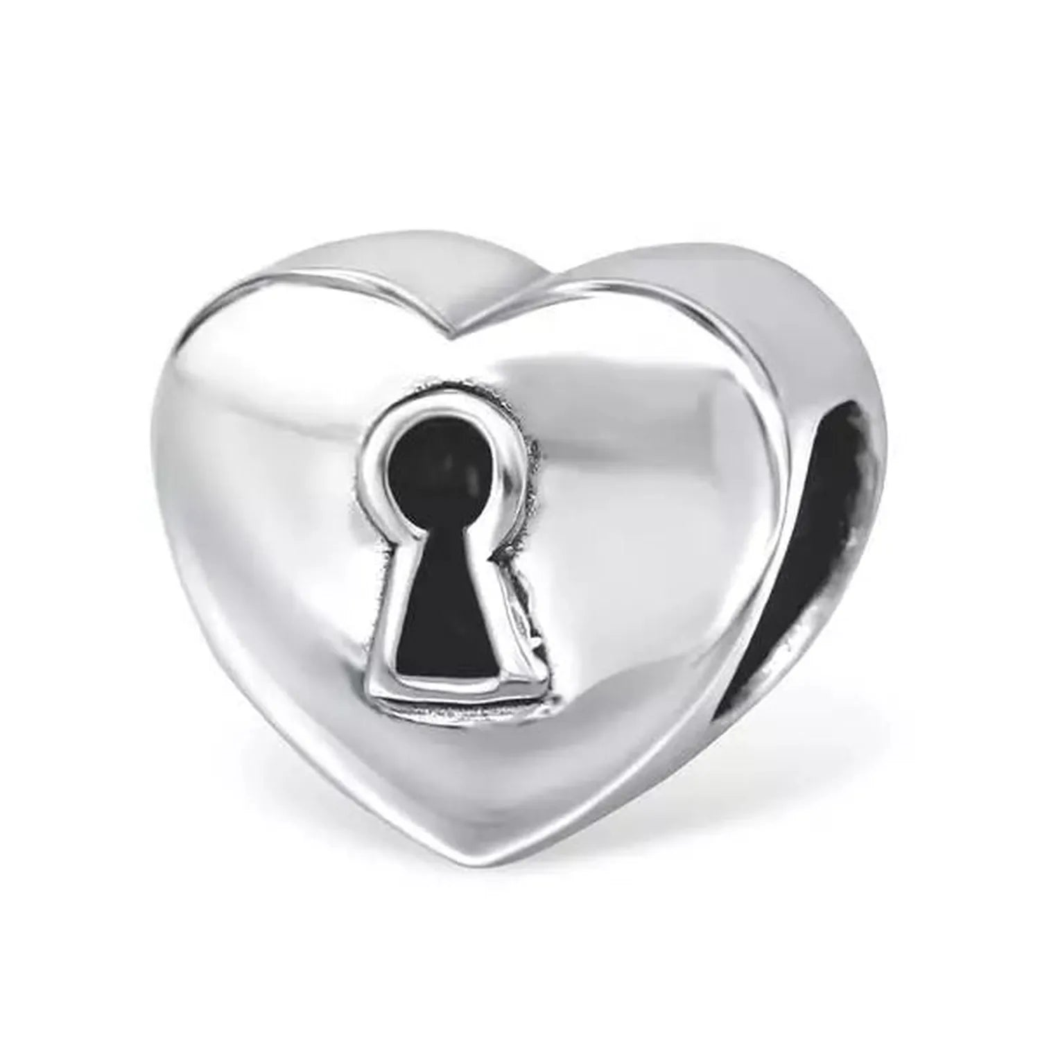 Sterling Silver Heart Charm Bead - Melchior Jewellery 