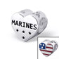 Sterling Silver USA Marines Charm Bead