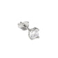 Sterling Silver Mens CZ 6mm Square Stud Single Earring