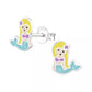 Children's Sterling Silver Sparkly "Mermaid" Stud Earrings