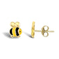 Children's 9ct Yellow Gold Enamelled Bee Stud Earrings