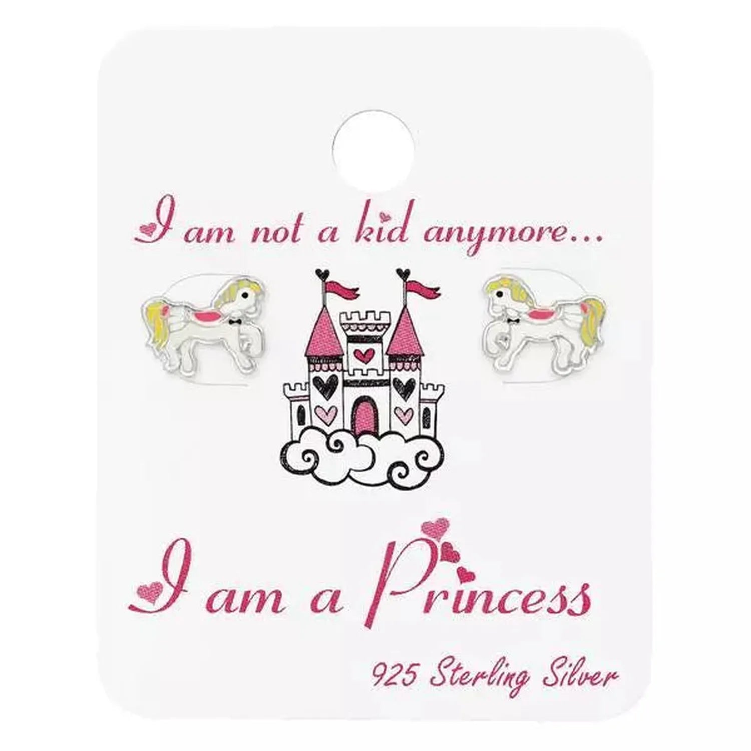 Children's Sterling Silver Girls Unicorn Stud Earrings - Melchior Jewellery 