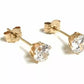 9ct Gold Clear CZ studs 4mm Round Stud Earrings