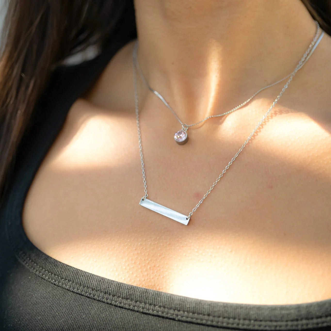 Stainless Steel Blank Bar Necklace - Melchior Jewellery 