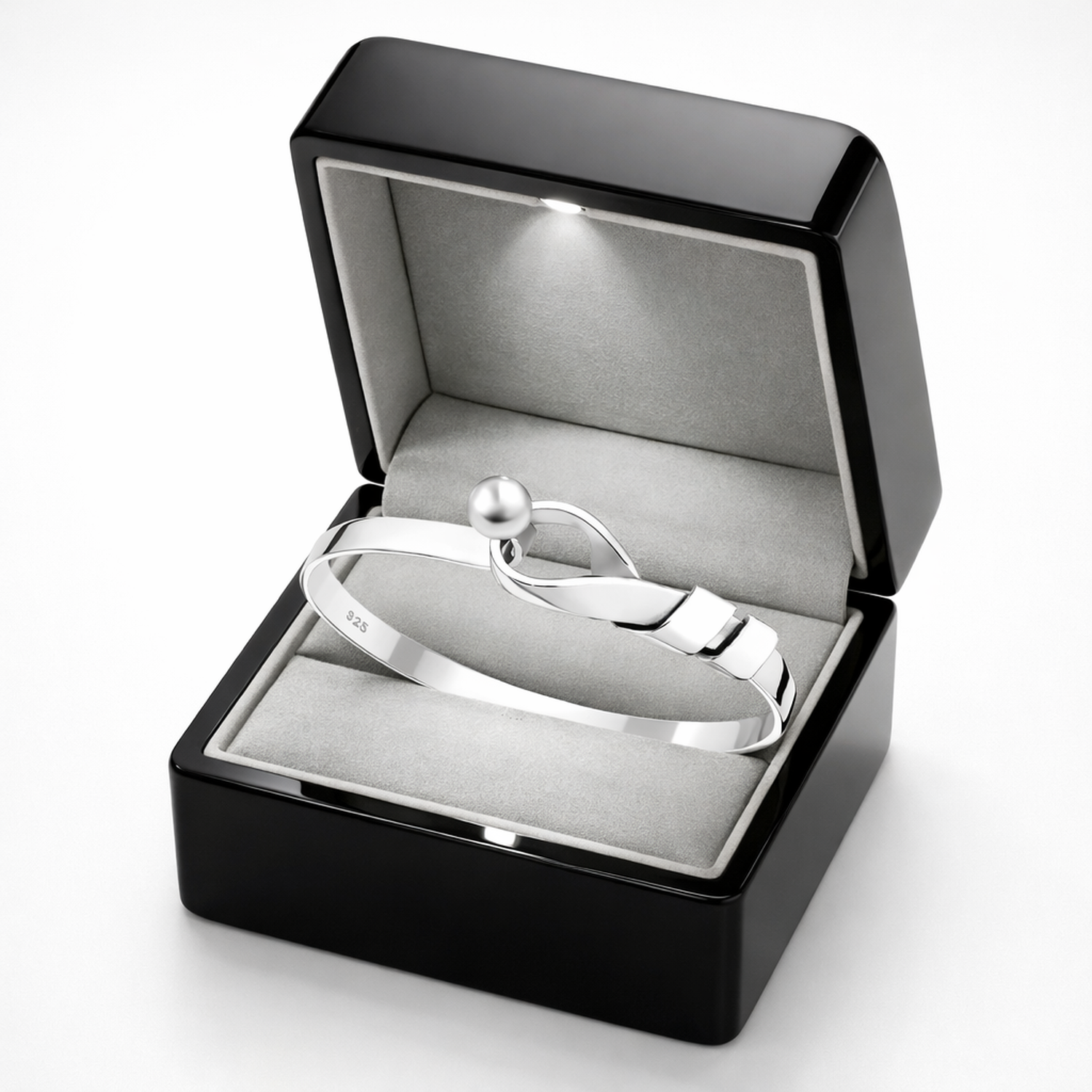 Sterling Silver Luxury Twisted Bangle - Melchior Jewellery 