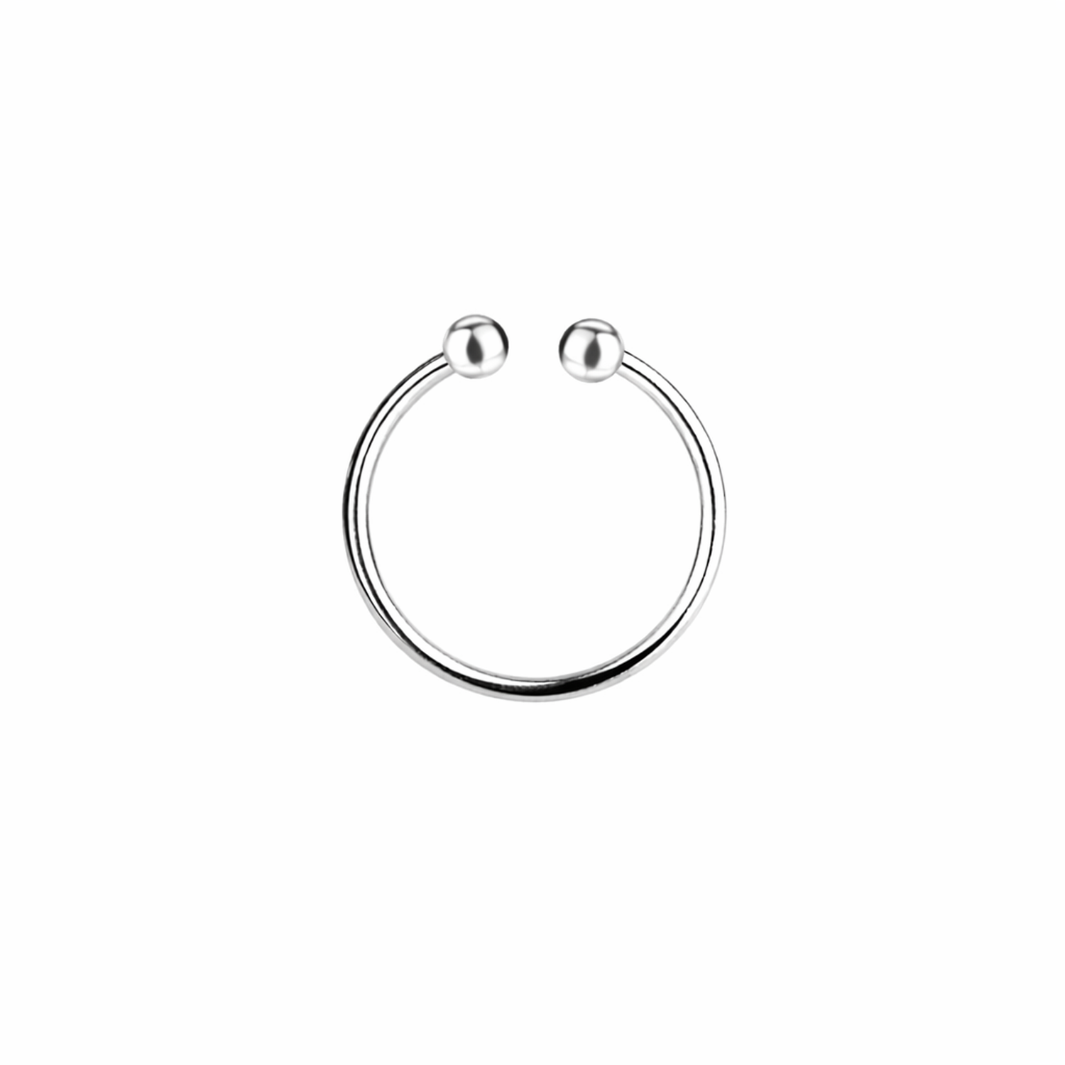 Silver 10mm Silver Septum Clip body jewellery with a polished finish by Melchior Jewellery