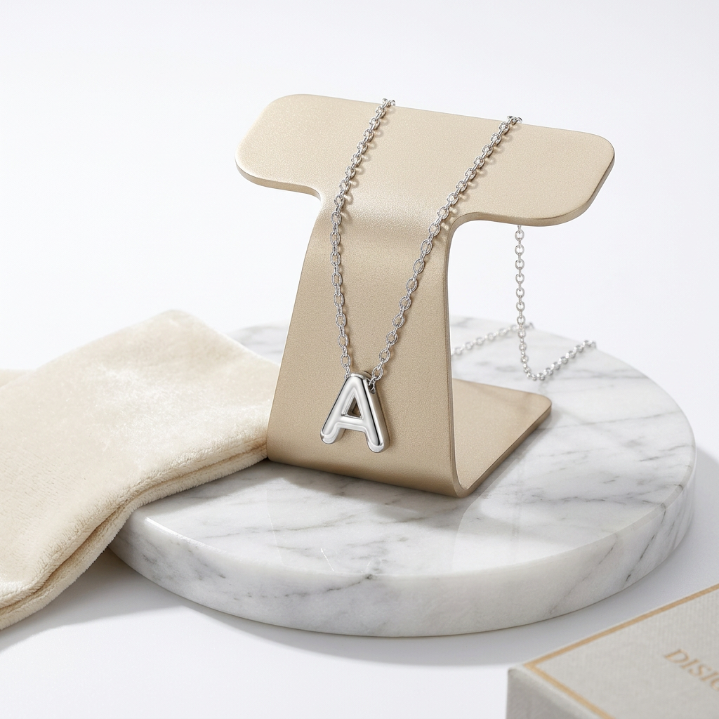 Sterling Silver A–Z Initial Necklaces - Melchior Jewellery 