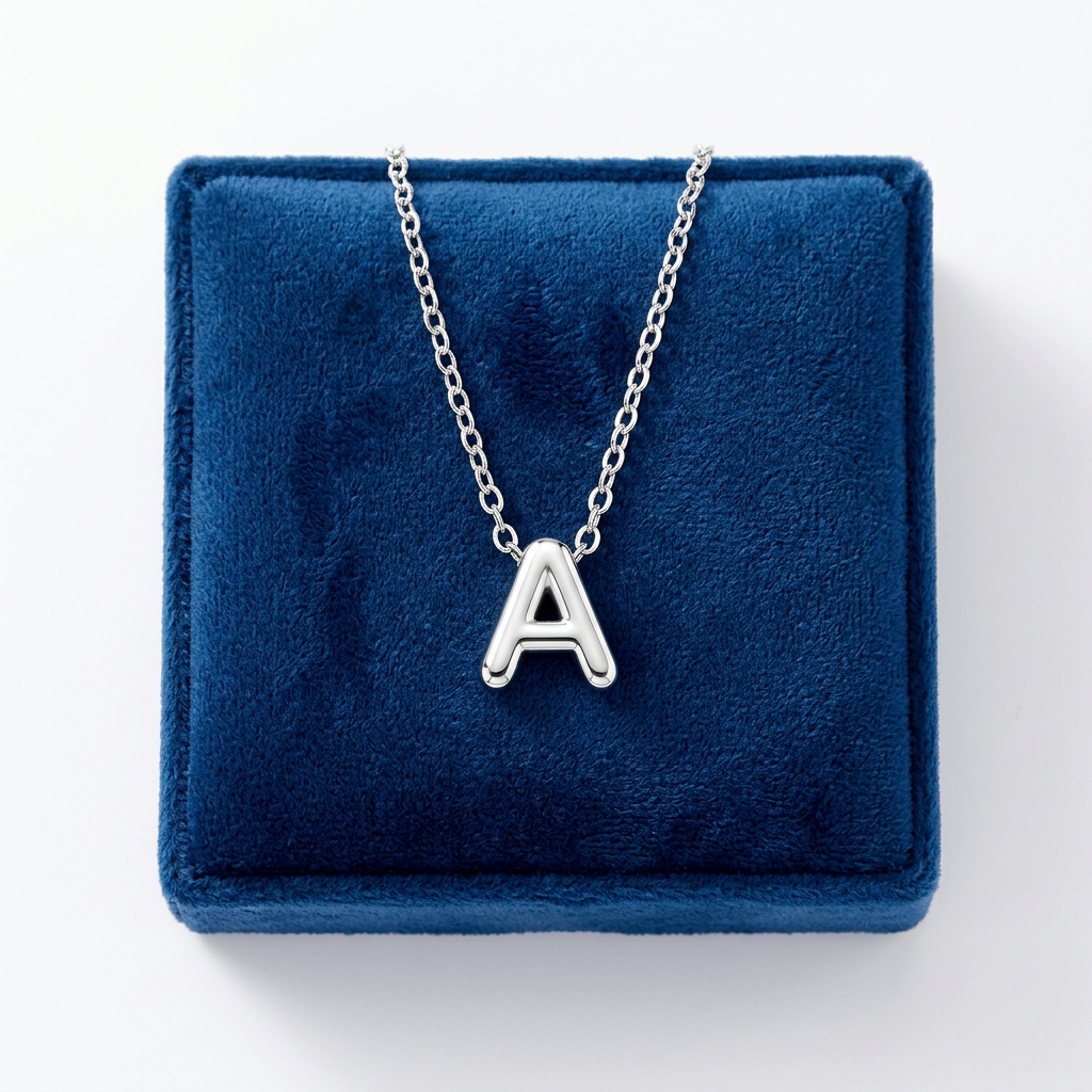 Sterling Silver A–Z Initial Necklaces - Melchior Jewellery 
