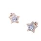 Melchior Jewellery childrens sparkly blue cz screw back earrings in star shape with silver setting