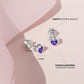 Sterling Silver Girls February Birthstone Screw Back Earrings