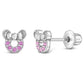 Sterling Silver Kids Tiny Mouse Screw Back Earrings - Melchior Jewellery 