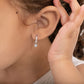 Childrens Sterling Silver April Birthstone Heart Hoop Earrings - Melchior Jewellery 