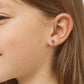 Children's Sterling Silver Purple Cross Screw Back Earrings
