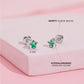 Sterling Silver Kids May Star Birthstone Screw Back Earrings