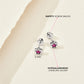 Sterling Silver Girls July CZ Star Birthstone Screw Back Earrings