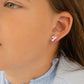 Children's Sterling Silver Rainbow Unicorn Screwback Earrings