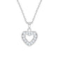 Sterling Silver Small Open CZ Heart Children's Necklace