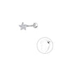 Melchior Jewellery star CZ ear piercing jewellery in sterling silver with cubic zirconia stones