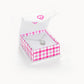Sterling silver April birthstone necklace for children in a pink checkered gift box by In Season Jewellery