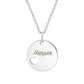 Silver children's personalised heart necklace with engraved name Harper by Melchior Jewellery