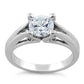 Sterling Silver 7mm Solitaire Engagement Ring