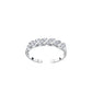 Sterling silver toe ring with twisted design and small sparkling stones by Melchior Jewellery