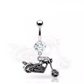 Surgical Steel CZ Motorcycle Bike Navel Ring - Melchior Jewellery 