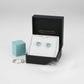 Sterling Silver Childrens Aquamarine Heart Earrings - Melchior Jewellery 