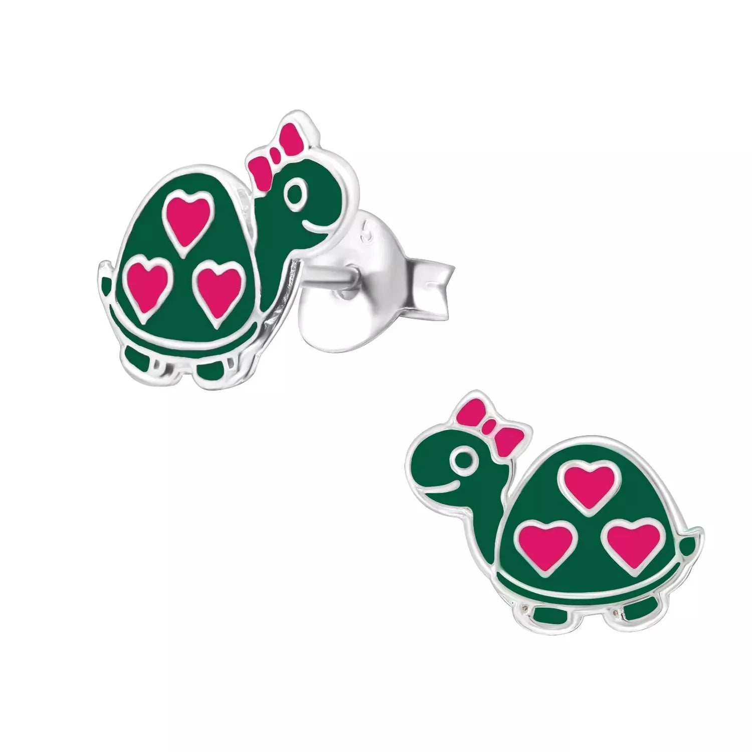 Children's Sterling Silver Turtle Stud Earrings - Melchior Jewellery 